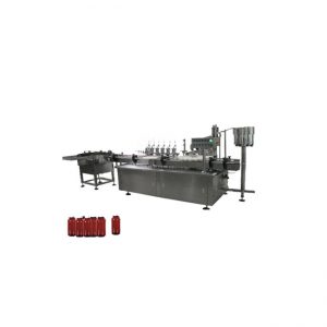 Klein botteltjie oogdruppels, nagellakvulmasjien en dekmasjien